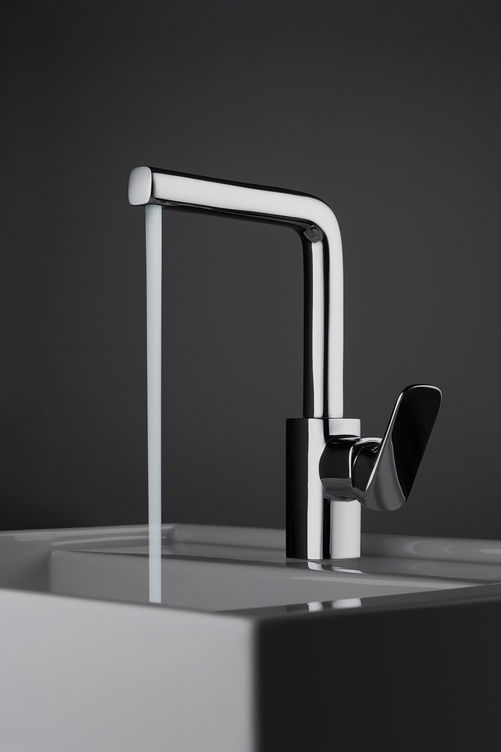Stilikone: Die Komplettbadserie für Puristen mit «Eco+»-Funktion zur Limitierung von Wassermenge und Temperatur. Arwa.