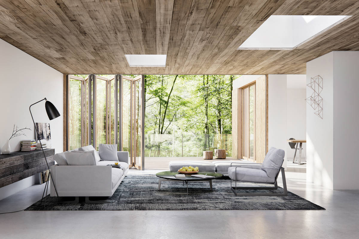 «Woodline» Glasfaltwände sorgen für eine einzigartige Wohnatmosphäre. Hölzer aus nachhaltiger Forstwirtschaft verleihen jeder Faltwand ihren ganz eigenen Charakter und schaffen Naturverbundenheit in jeder Beziehung. Solarlux.