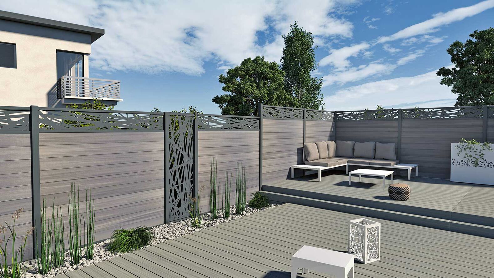Ungestört entspannen in der Gartenlounge? Das modulare Stecksystem von Tomwood macht es möglich: Breite und Höhe können individuell angepasst werden, und für eine persönliche Note können Deko-Elemente aus Edelstahl oder Glas eingesetzt werden. www.tomwood.ch