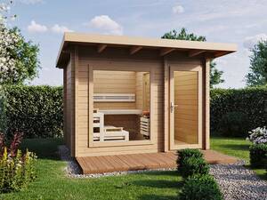 Eine Aussensauna ist ein Highlight in jedem Garten. Hat man genug Platz, bietet sich ein freistehendes Saunahaus an. Dieses Modell ist aus der «Terra»-Serie und kann in puncto Grösse, Aussendesign und Innenverkleidung an jeweilige Präferenzen angepasst werden. Bei der individuellen Beratung lassen sich auch spezifischere Anpassungen anbringen, die in der Schweizer Produktion umgesetzt werden. Badewell AG.