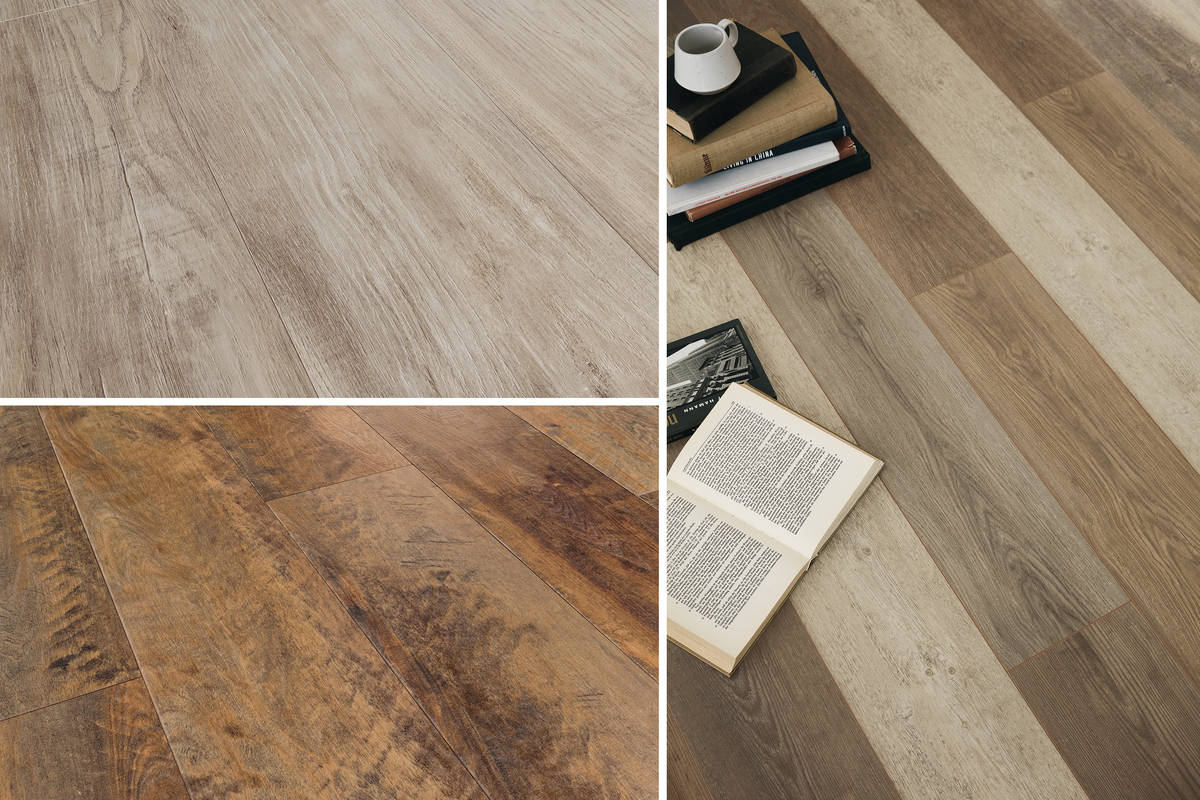 Laminat-Variationen: Der weltweit grösste Produzent von Laminatböden bietet mit neuen Dekoren immer mehr Möglichkeiten, individuelle Wünsche umzusetzen. Die «Swiss Floors Collection» hat diverse kontrastreiche Muster und einen kontrastreichen Mix aus hellen und dunklen Tönen innerhalb eines Dekors. Kronoswiss.